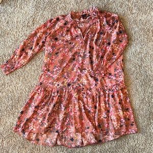 Beautiful Pink Floral Ann Taylor Petite High Low Shift Dress